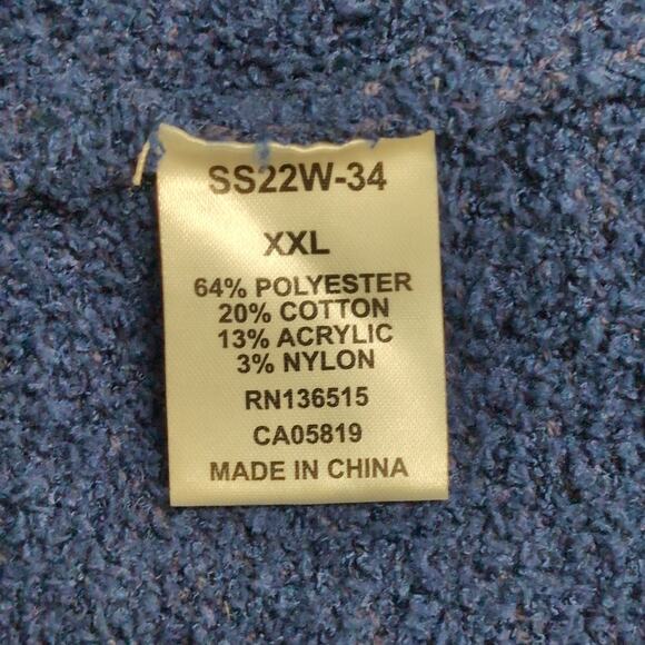 NWT Stitches & Stripes Blue Long Sleeve Crew Neck Pullover Sweater Size XXL - Picture 4 of 7